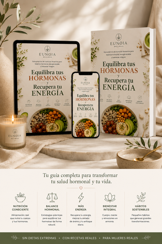 Ebook wellness femenino sobre balance hormonal y hábitos saludables